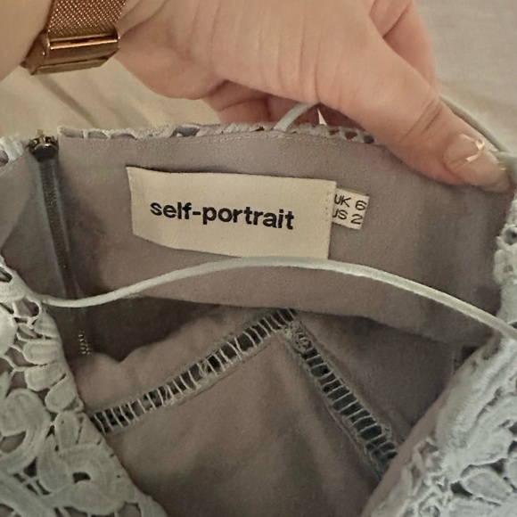 Self-Portrait Blue Mini Azaelea Dress - Picture 4 of 5